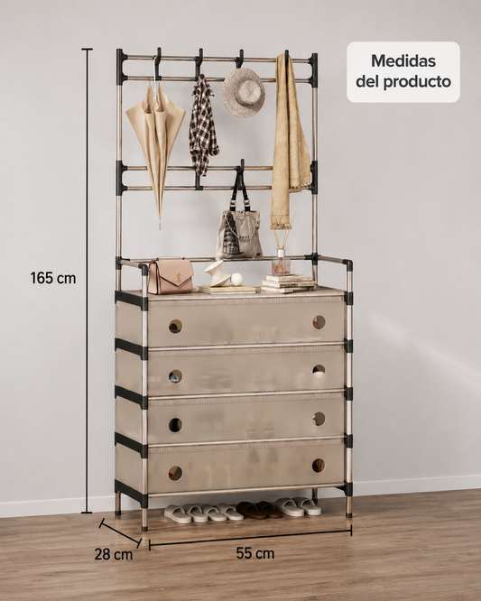 Organizador de Zapatos Con Perchero | Organiza más ocupando menos espacio