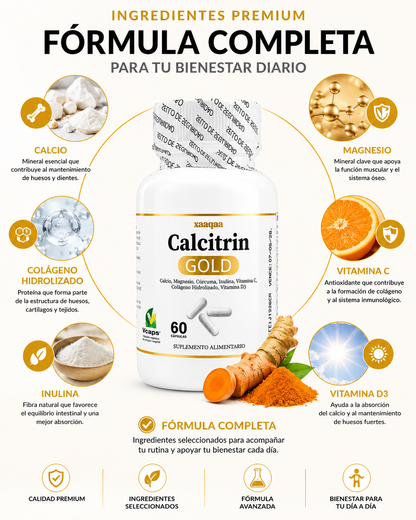 Calcitrin GOLD | Apoyo diario para tus huesos y articulaciones