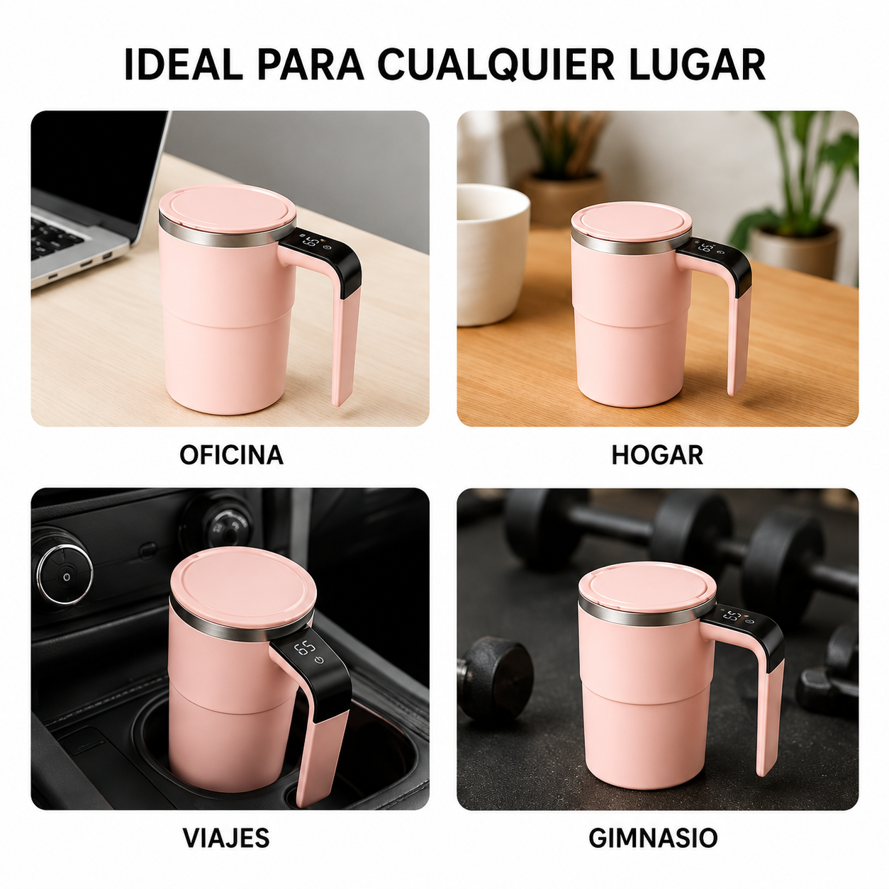 Taza Mezcladora Automática con Indicador Digital de Temperatura