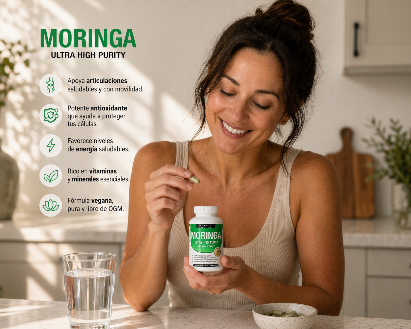 MORINGA NUTRITION 60 CAPSULAS “Tu dosis diaria de energía y bienestar ⚡💊”