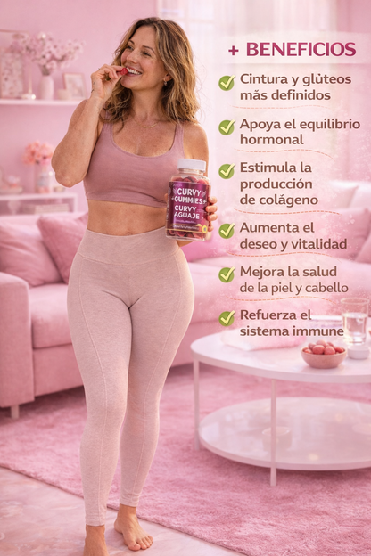 Curvy Gummies🍑✨ Realza tus curvas naturalmente 💖🔥60 Gummies
