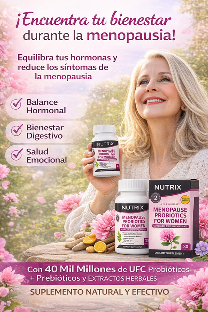 Menopause Probiotic💗 Probiótico para aliviar síntomas de menopausia + bienestar diario💗