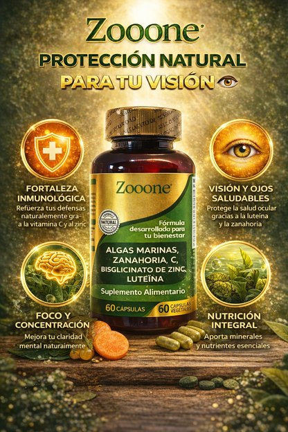 Zooone – Protección natural para tu visión 👁️ 60 cápsulas