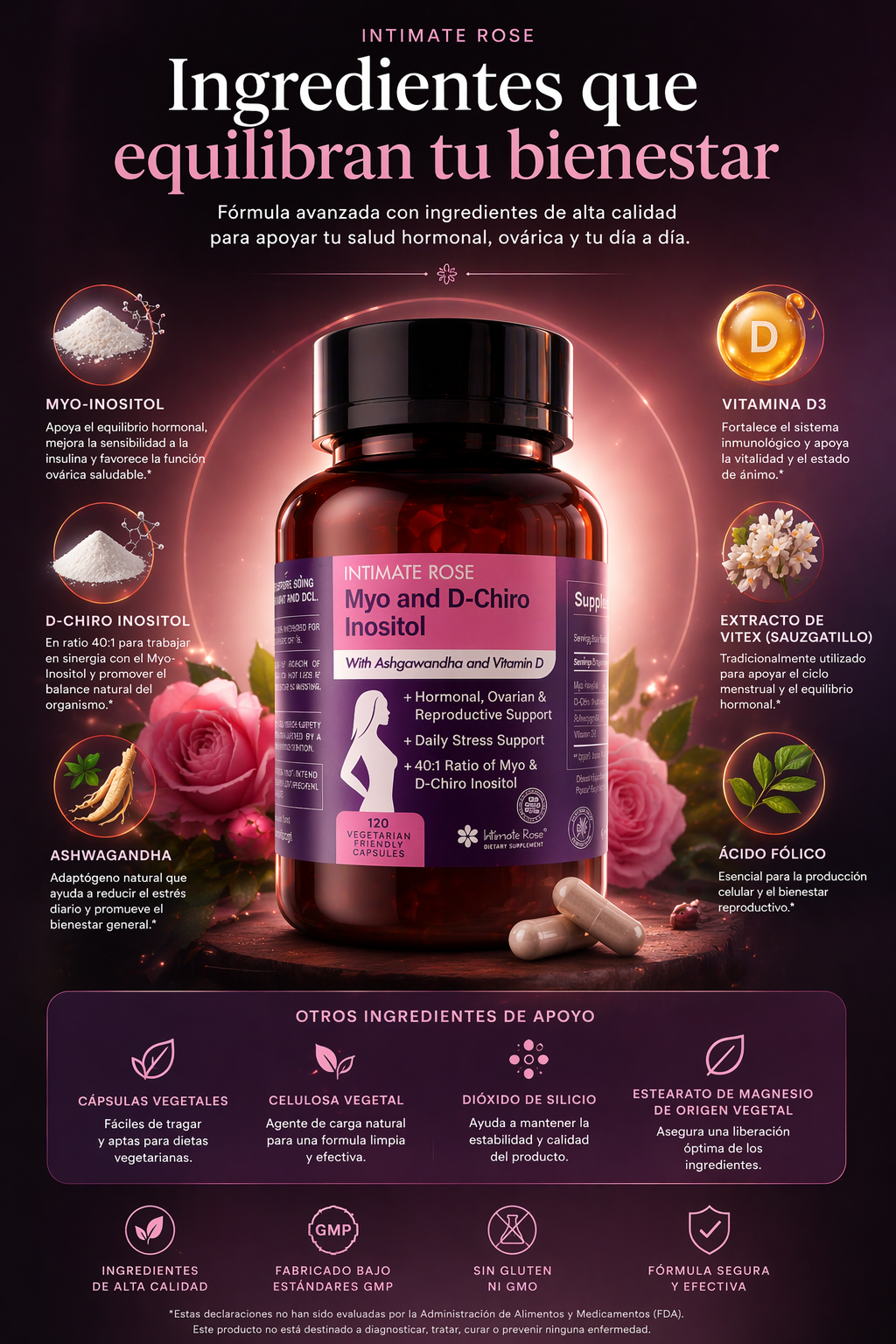 Myo & D-Chiro Inositol Woman 120 cap💊 ✨ Para tu bienestar diario💜