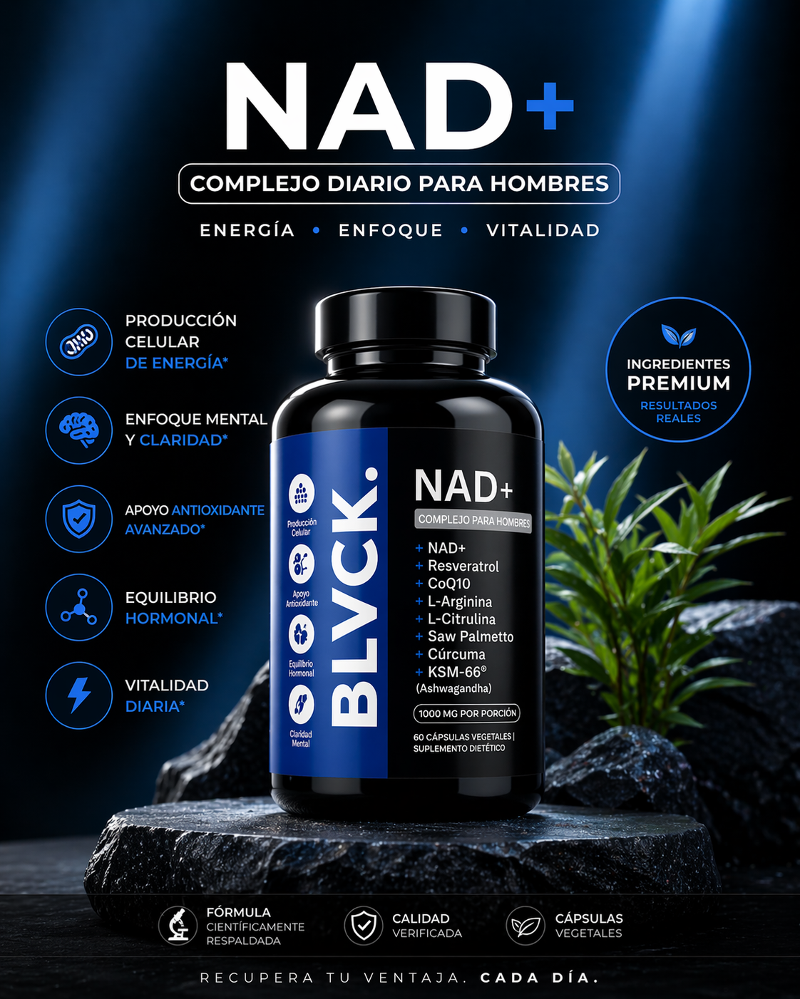 NAD Black Energy Complex 🔥 Recupera tu fuerza 🔥 Eleva tu rendimiento. 💪